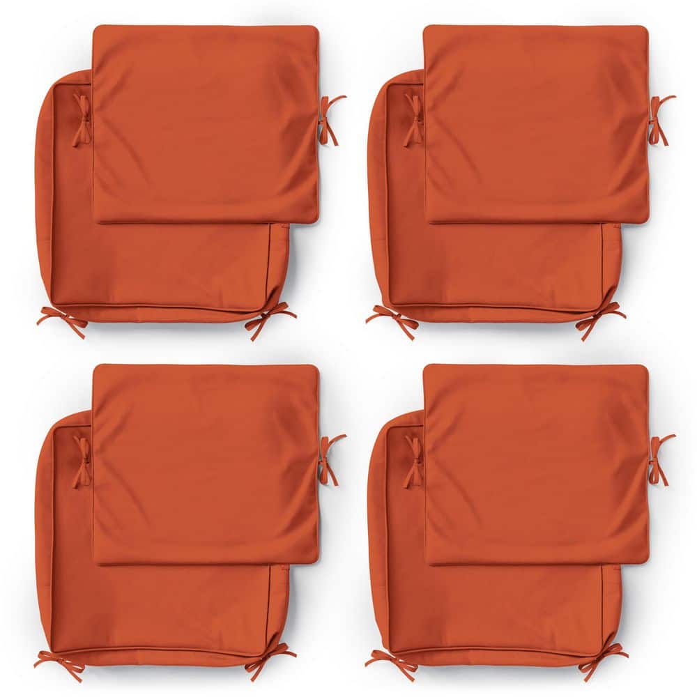 24 in. x 24 in. Slipcover Replacement Outdoor Waterproof Seat and Back Cover Set for Chair and Sofa Orange (4-Pack) price history on PriceWatchPro
