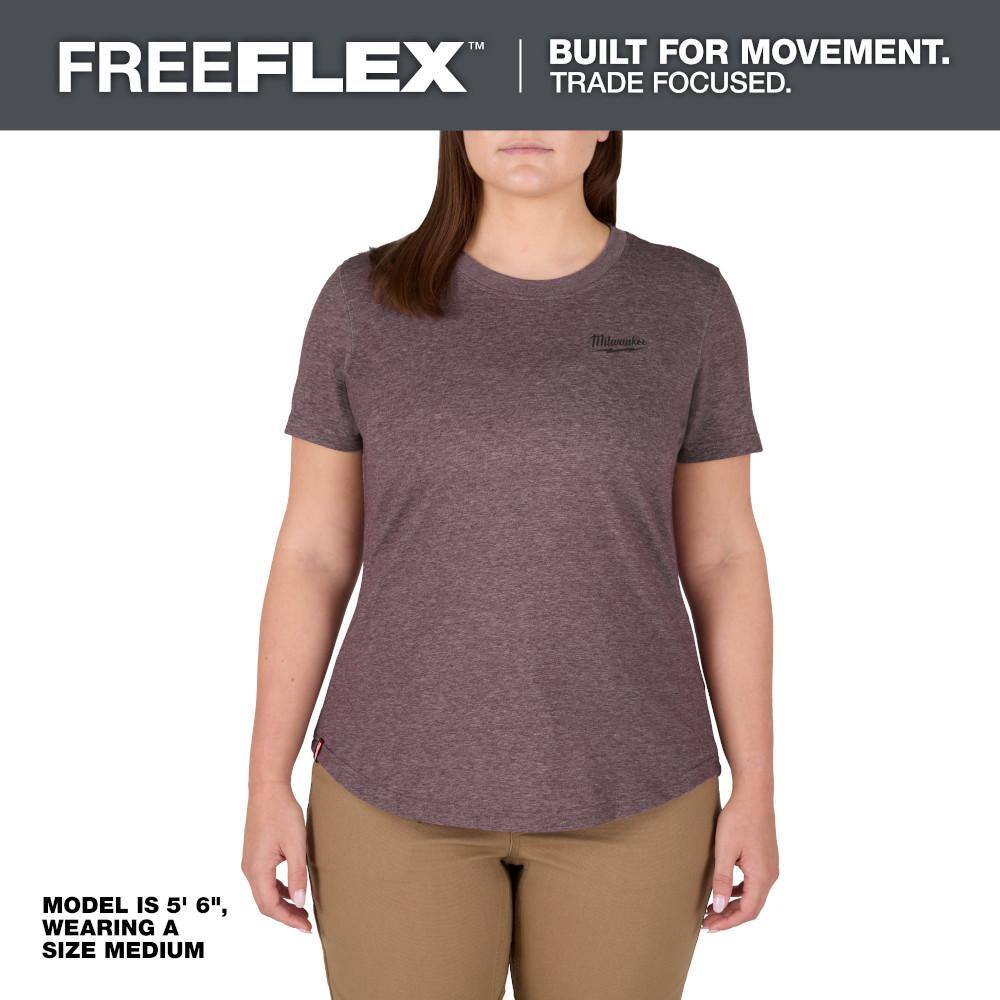 Women's X-Small Purple FREEFLEX Short Sleeve Hybrid Work T-Shirt price history on PriceWatchPro