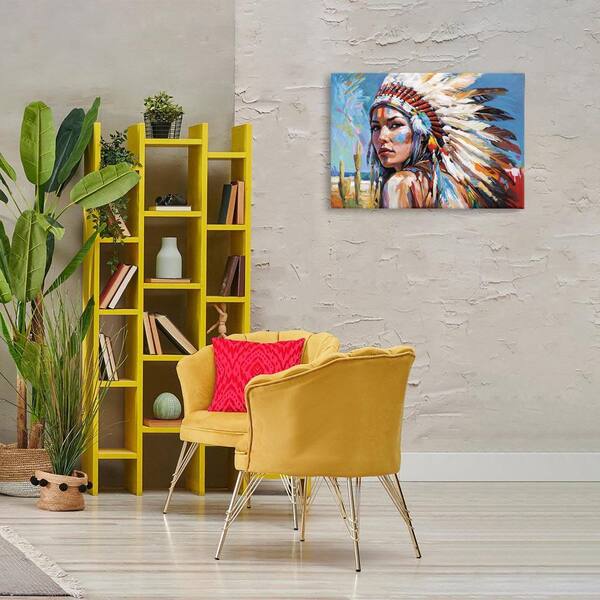 Stupell Industries Native American Woman Portrait by Leon Devenice