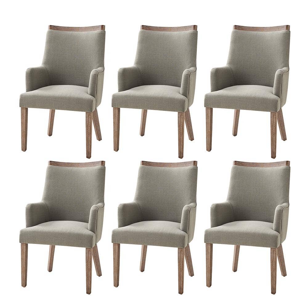 JAYDEN CREATION Borchard Grey Farmhouse Solid Wood