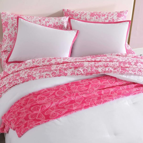 Betsey Johnson Queen Sheet deals Set & Throw