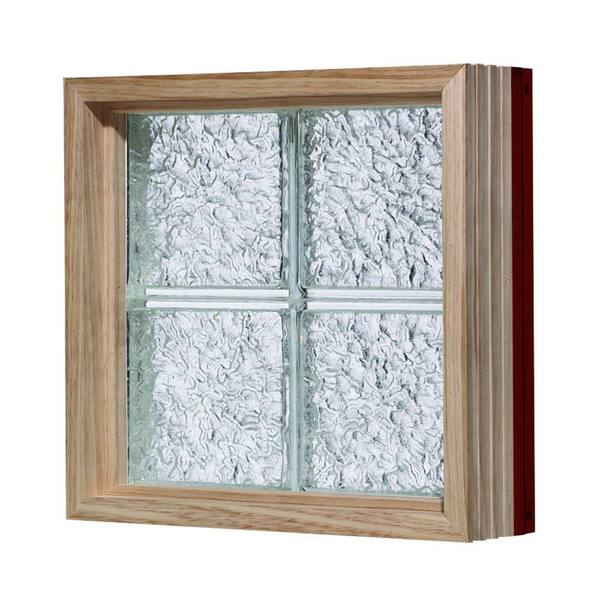 Pittsburgh Corning 16 in. x 16 in. LightWise IceScapes Pattern Aluminum-Clad Glass Block Window