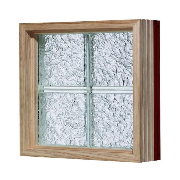 Pittsburgh Corning 72 in. x 32 in. LightWise IceScapes Pattern Aluminum-Clad Glass Block Window