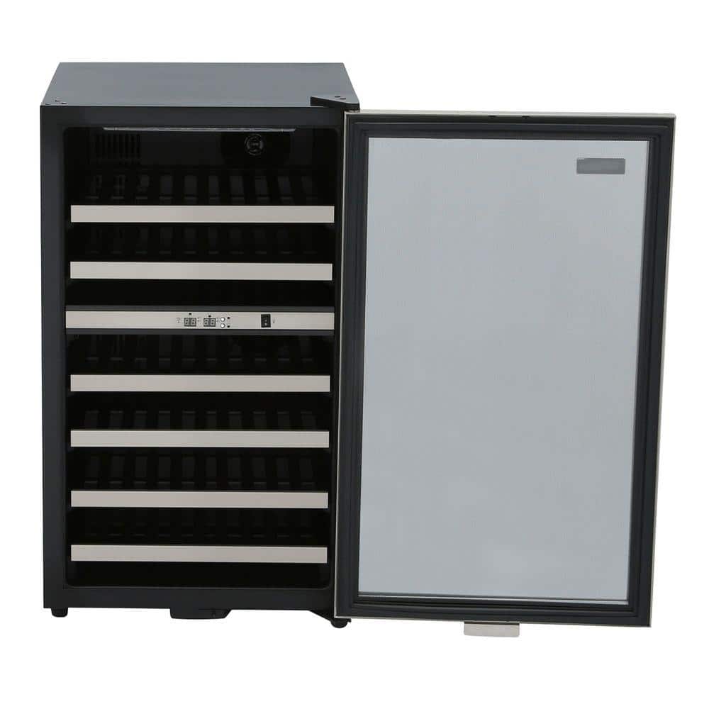 Stainless Steel Dual-Zone 38-Bottle Wine Cooler