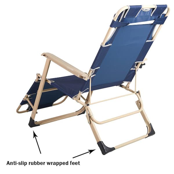 Portable Lounge Chair with Leg Rest in Red PF-CH369-RD - The Home Depot