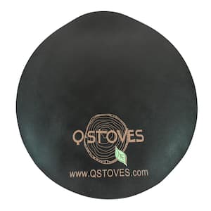 24 in. x 0.25 in. Outdoor Round Silicone Mat Black