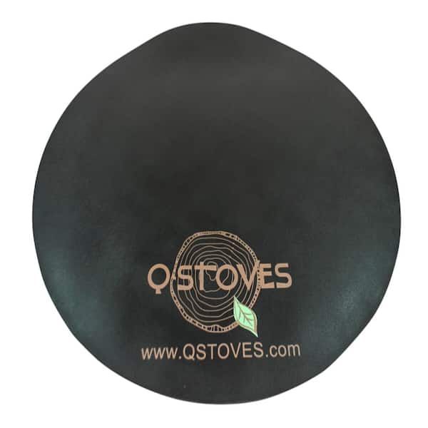 QSTOVES 24 in. x 0.25 in. Outdoor Round Silicone Mat Black