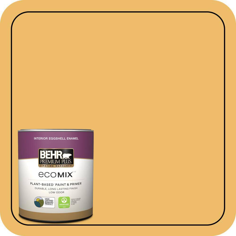 1 qt. Home Decorators #HDC-MD-24 Luscious Lemon Eggshell Enamel EcoMix Plant-Based Interior Paint & Primer price history on PriceWatchPro