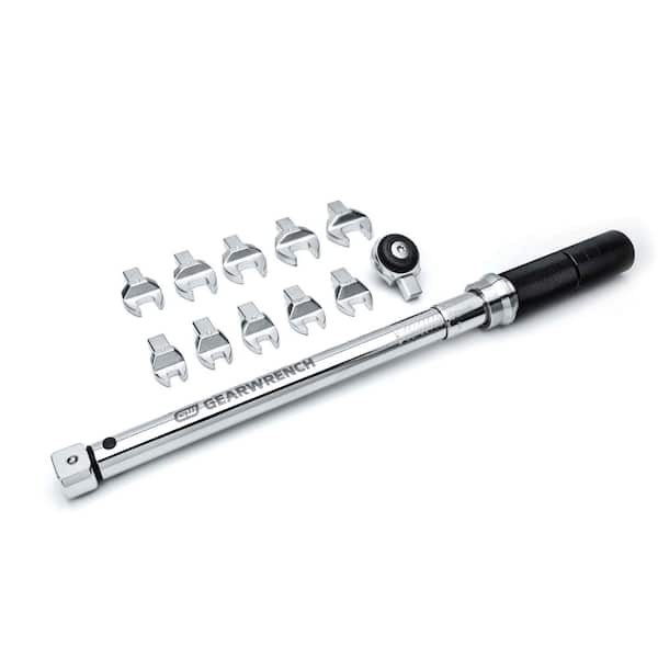 GEARWRENCH 3/8 in. Drive Metric Open End Interchangeable Torque Wrench Set  (12-Pieces) 89453 - The Home Depot
