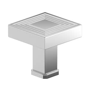 Como Collection 1-3/8 in. x 1-3/8 in. (35 mm x 35 mm) Chrome Transitional Cabinet Knob