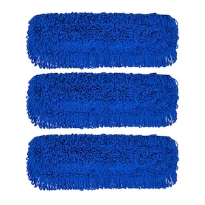 24 in. Microfiber Looped Dust Mop Pad Head (3-Pack)