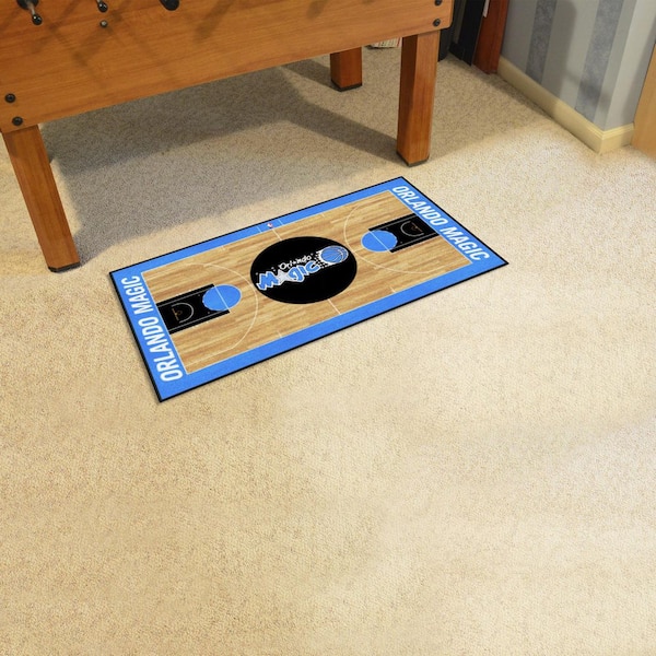 NBA Retro Orlando Magic Blue 2 ft. x 4 ft. Court Area Rug