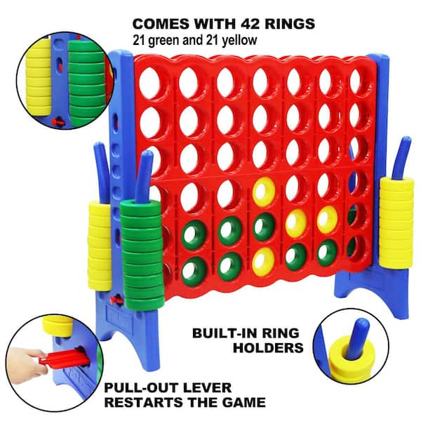 Yard Games 3 x 2ft Giant 4 In a Row Backyard Multi Player Outdoor Game  (Used)