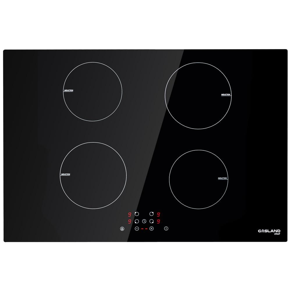 30 in. Built-In Smooth Electric Induction Cooktop in Black with 4 Elements
