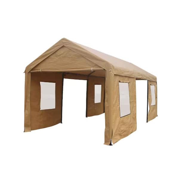 Sudzendf 12 ft. x 20 ft. Heavy Duty Outdoor Portable Garage Ventilated Canopy Carports