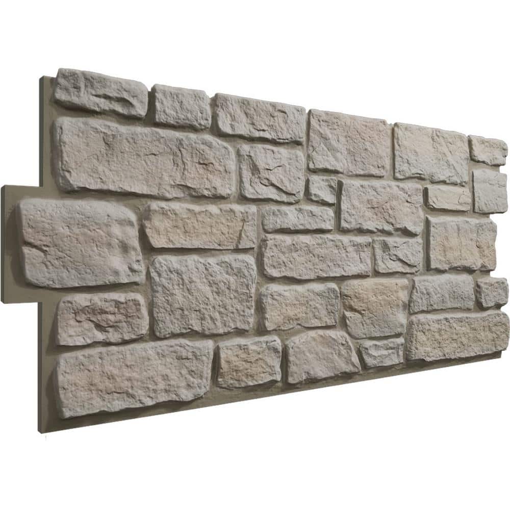 Harbor Mist Faux Stone Panel, 48"W x 23.75"H