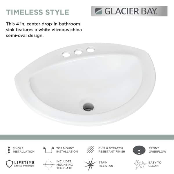 Have a question about Glacier Bay 21 in. Drop-In Semi-Oval