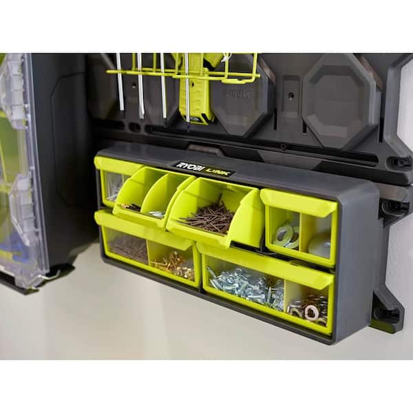 RYOBI LINK 10-Compartment Modular Small Parts Organizer Tool Box STM303 -  The Home Depot