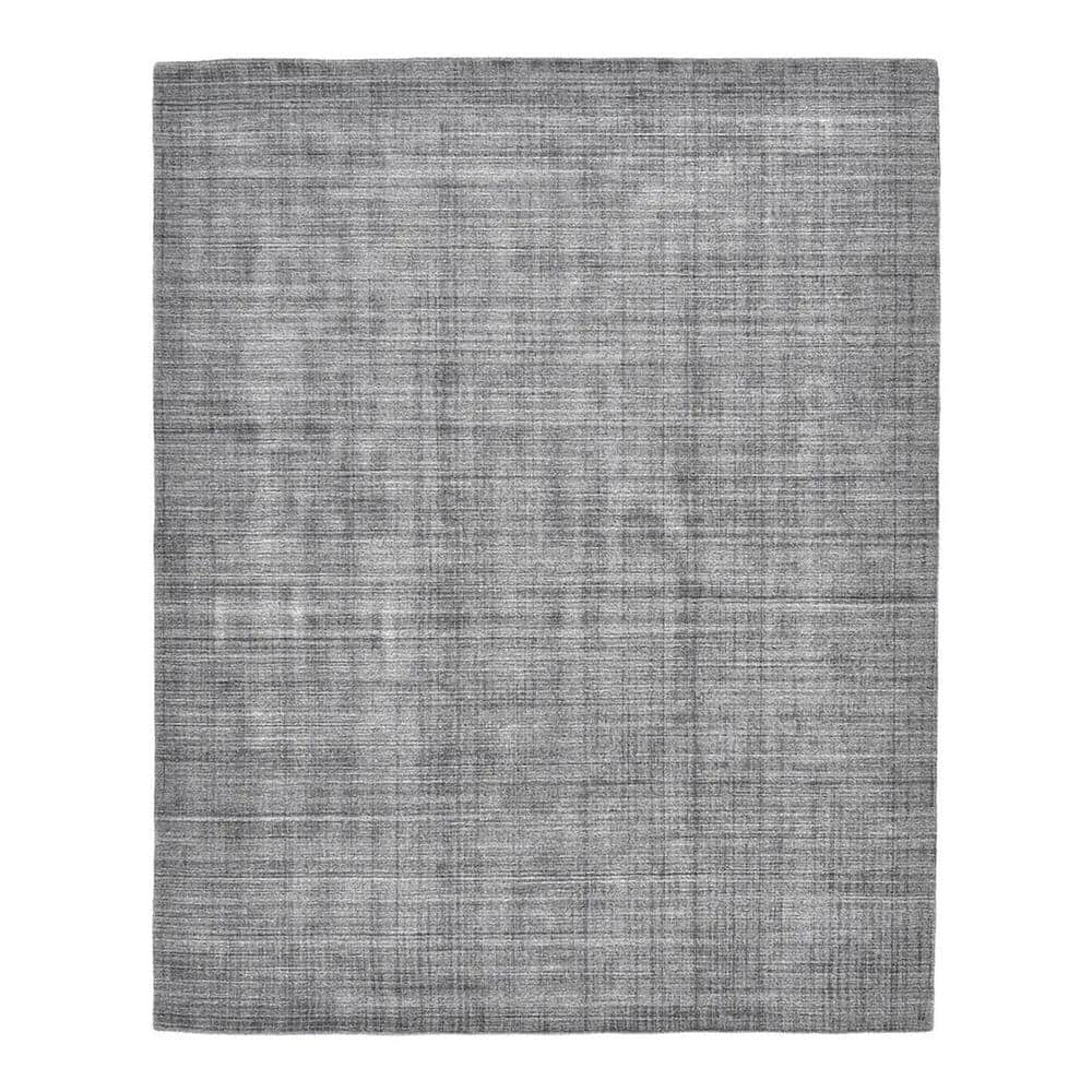 L.grey Contemporary Modern Striped 2x2Ft. Rug 2024 Wool & Silk Rug Size- 60x60Cms/ S-98