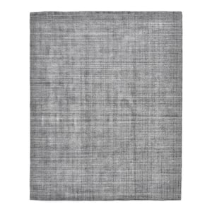 Ashton Contemporary Modern Dark Gray 9 ft. x 12 ft. Hand Loomed Area Rug