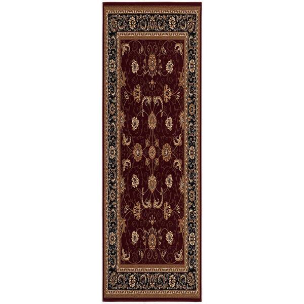 Majestic Red 2 ft. 3 in. x 10 ft. Traditional Runner Area Rug Transitional