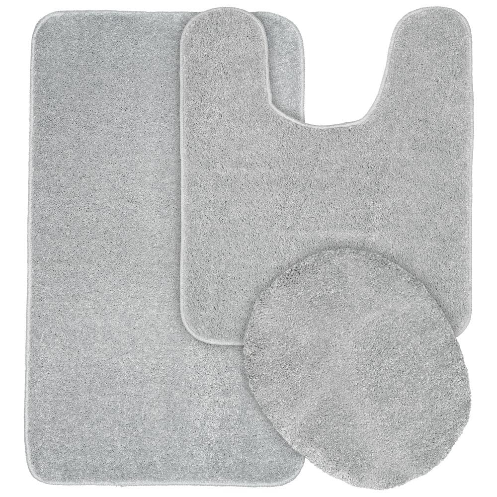 silver grey bathroom rugs