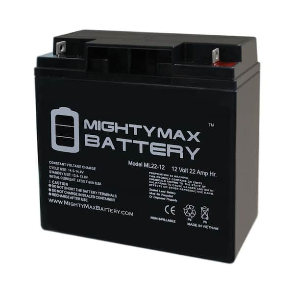 MIGHTY MAX BATTERY 12V 22AH Battery Replaces Golden LiteRider PTC Envy