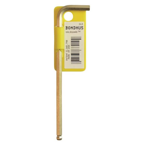 Bondhus 9/64 in. Ball End Long Arm L-Wrench with GoldGuard Tagged and Barcoded