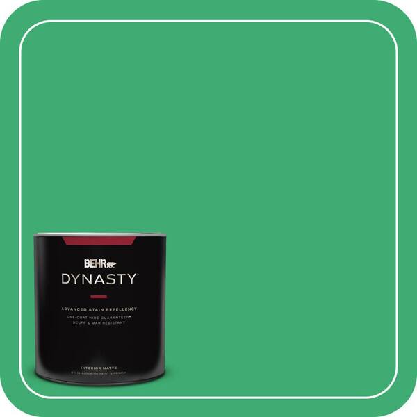 BEHR DYNASTY 1 qt. #460B-5 Fresh Greens Matte Interior Stain-Blocking Paint and Primer