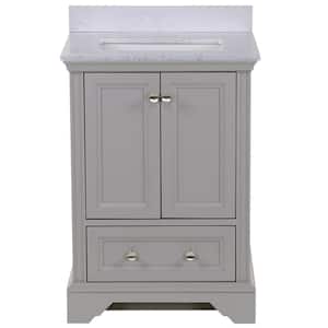 Stratfield 25 in. W x 22 in. D x 39 in. H Single Sink  Bath Vanity in Sterling Gray with Pulsar Cultured Marble Top