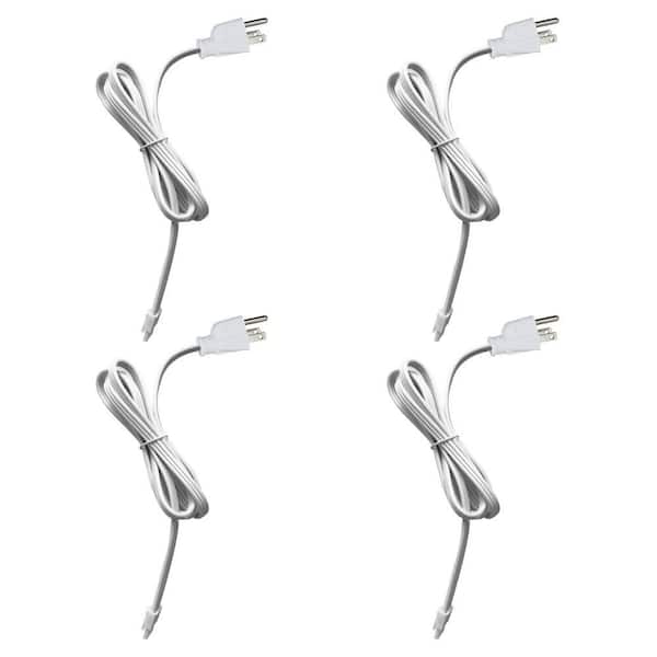 Feit Electric 6 ft. White AC Plug Cable Power Cord for Onesync Under Cabinet Light (4-Pack)