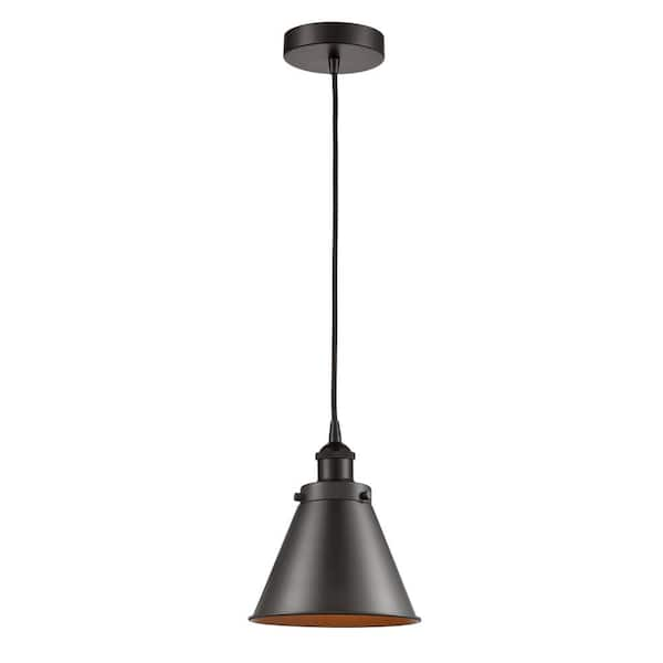 Innovations Appalachian 1-Light Oil Rubbed Bronze Shaded Pendant Light ...