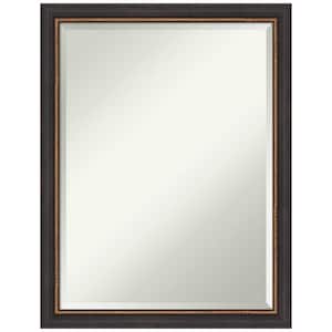 Ashton Black 20.5 in. W x 26.5 in. H Wood Framed Beveled Bathroom Vanity Mirror in Black