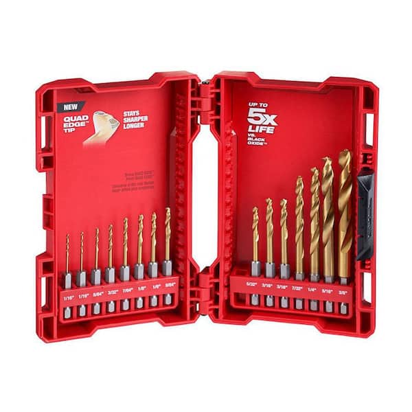 SHOCKWAVE IMPACT DUTY Titanium Drill Bit Set (15-Piece) SHOCKWAVE IMPACT DUTY Titanium Drill Bit Set (15-Piece)
