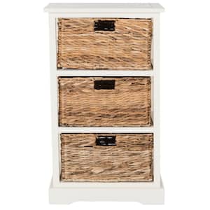 Halle White Accent Storage Table