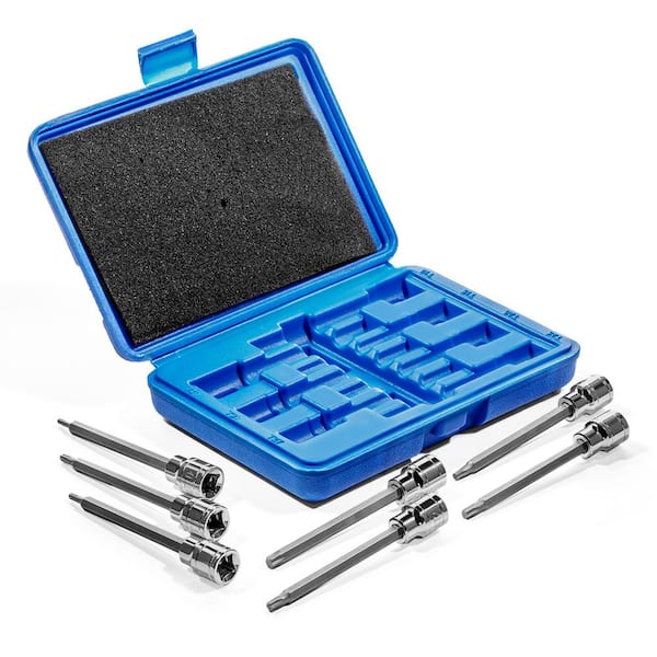 STARK USA 3/8 in. Drive Extra Long Torx Star Bit Socket Set w