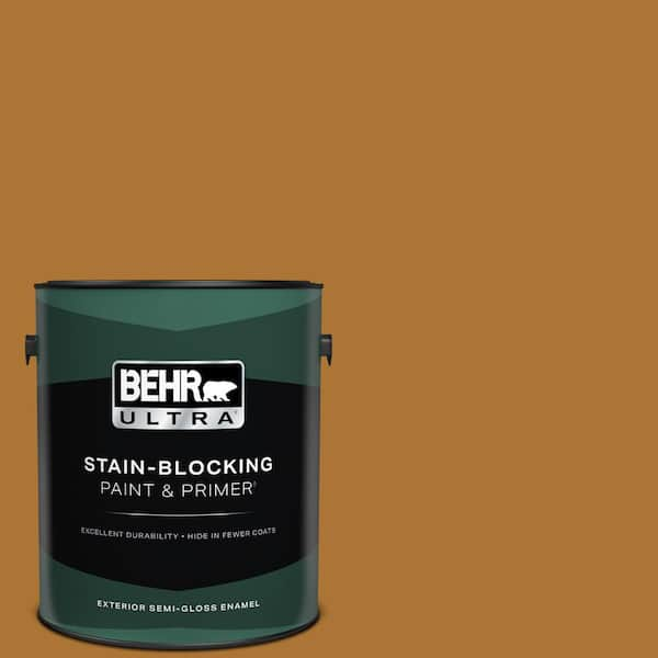 BEHR ULTRA 1 gal. #S-H-320 Enchanting Ginger Semi-Gloss Enamel Exterior Paint & Primer