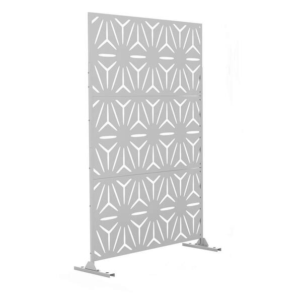 TIRAMISUBEST White 3.93 ft. W x 6.33 ft. H Galvanized steel Privacy ...