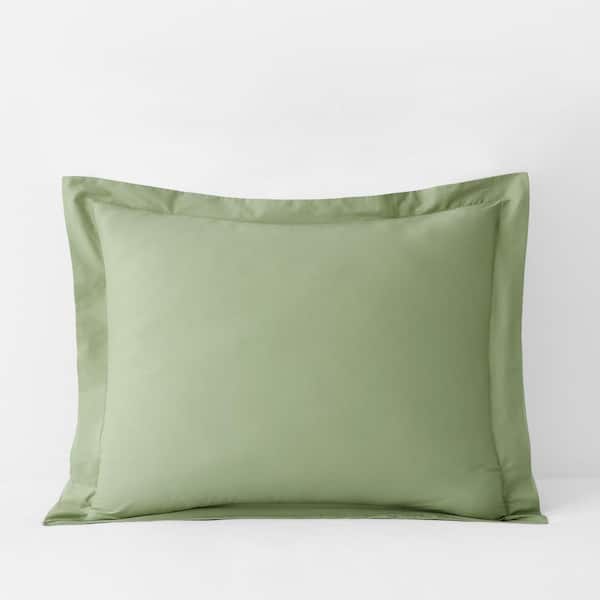 The Company Store Company Essentials Moss Green Organic Cotton Percale King Sham