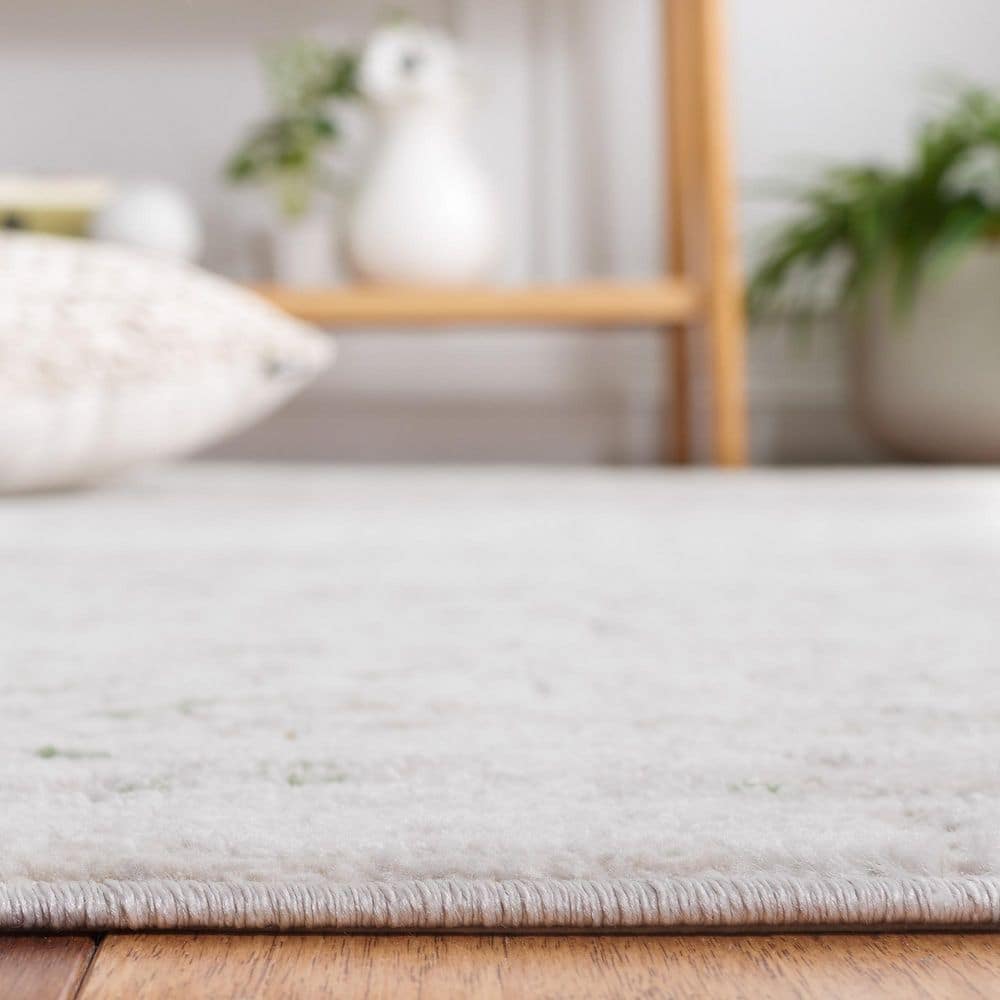 Palma 3' x 3' Beige and Green Oriental Synthetic Rug