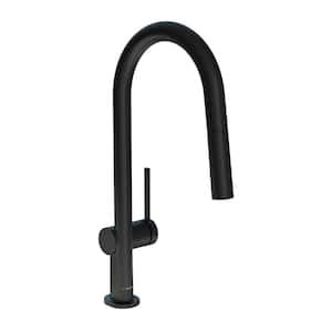 Talis N  Single-Handle Pull Down Sprayer Kitchen Faucet with QuickClean in Matte Black