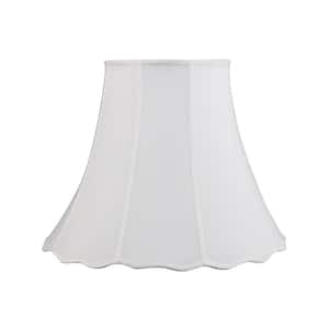 20 in. x 15.75 in. White Scallop Bell Lamp Shade