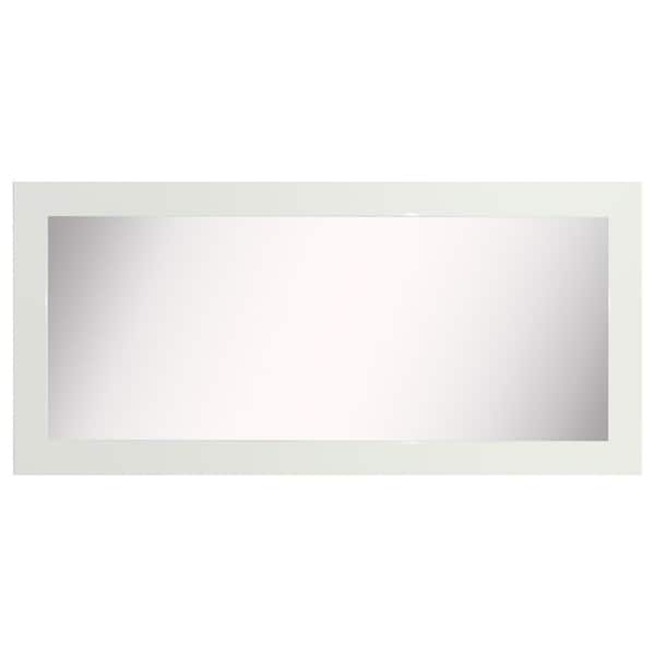 Unbranded 34 in. W x 73 in. H Framed Rectangular Bathroom Vanity Mirror in White