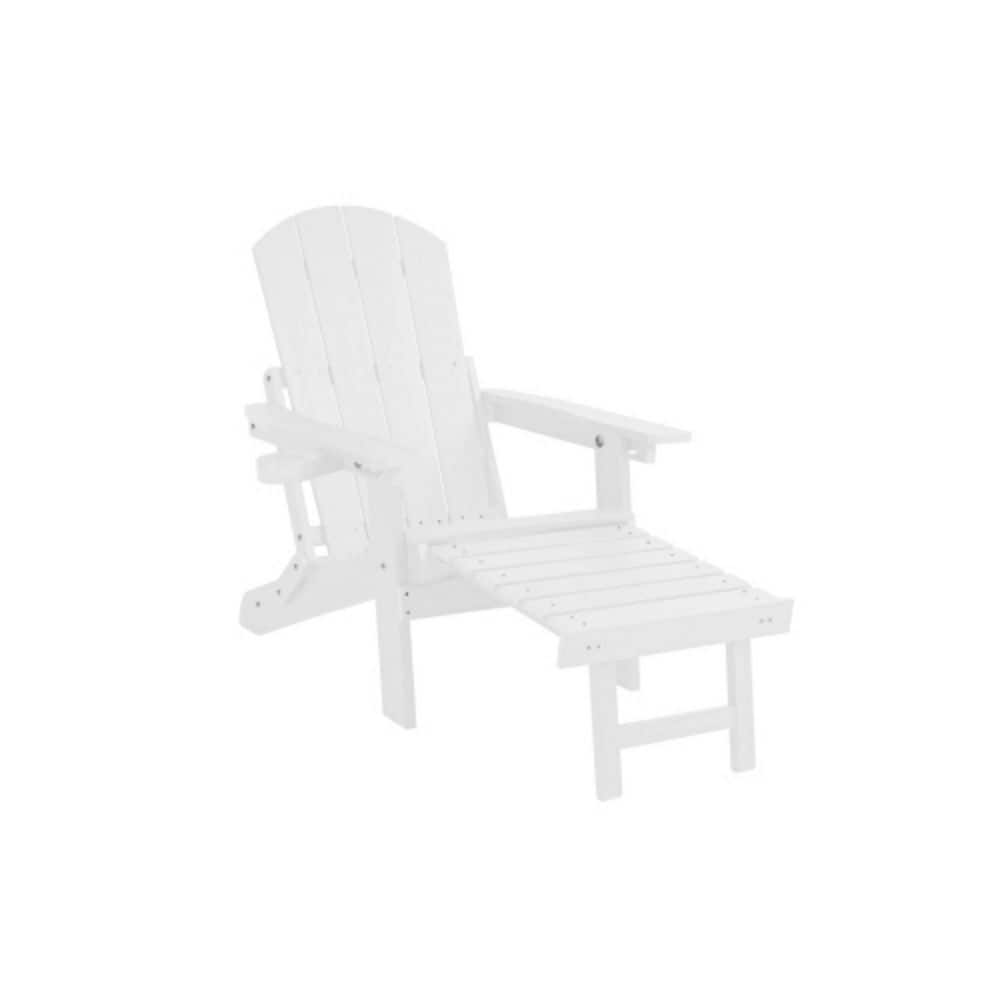 searoomlynn☆ NYLONTRAVELOUTDOORHAT(ホワイト) Pritsau White Wood Outdoor Lounge Chair with 3-Position Backrest