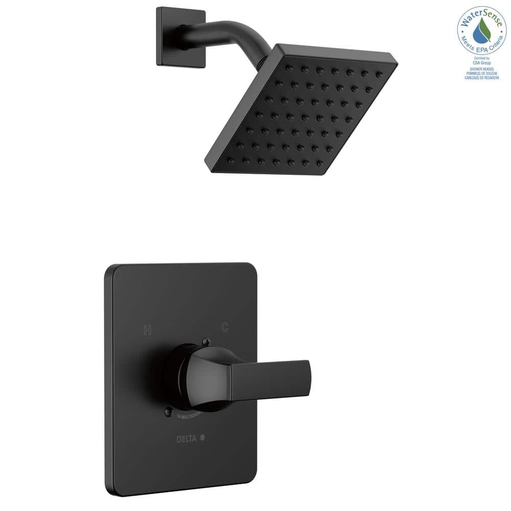 Matte Black Square Multi-Head Wall Mounted Shower Set