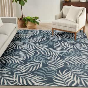 Garden Oasis Navy 9 ft. x 12 ft. Nature-inspired Contemporary Area Rug