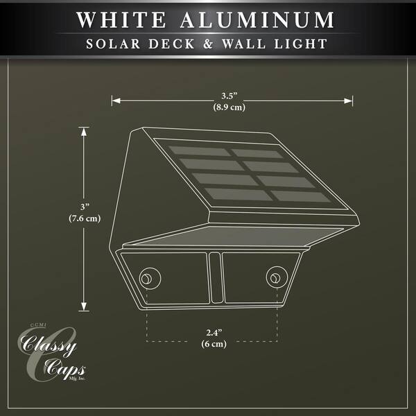 Classy Caps 2x Brighter (2.4-Lumen) 1-Watt Black Solar LED Post Light Classy Caps 2x Brighter (2.4-Lumen) 1-Watt Black Solar LED Post Light
