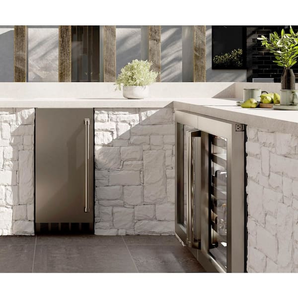 Touchstone 15 in. 66 lb. Nugget Built-In Gourmet Ice Maker in Stainless Steel