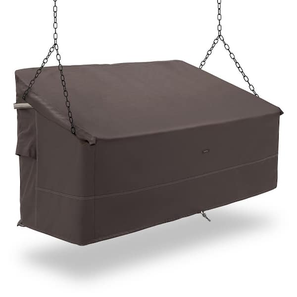 Classic Accessories Ravenna 56 in. W x 25 in. D x 32 in. H Dark Taupe Water-Resistant Porch Swing Cover