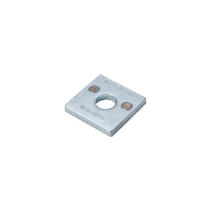 1/4 in. Square Strut Washer Silver Galvanized with Magnets - Strut Fittings - (5-Pack)